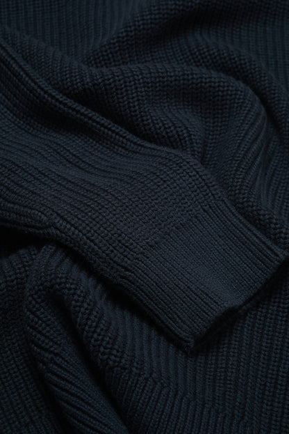 J Hailey Quarter Zip Knit -  Dark Midnight
