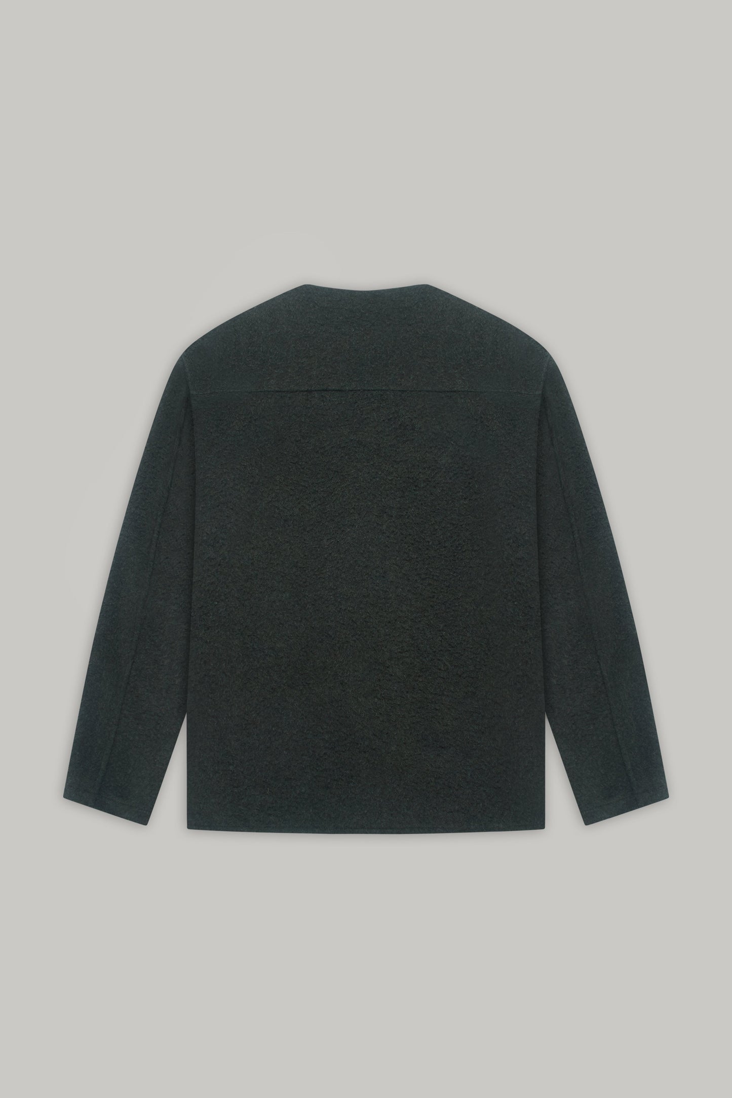 Fleming V-Neck Shacket - Olive Casentino Wool