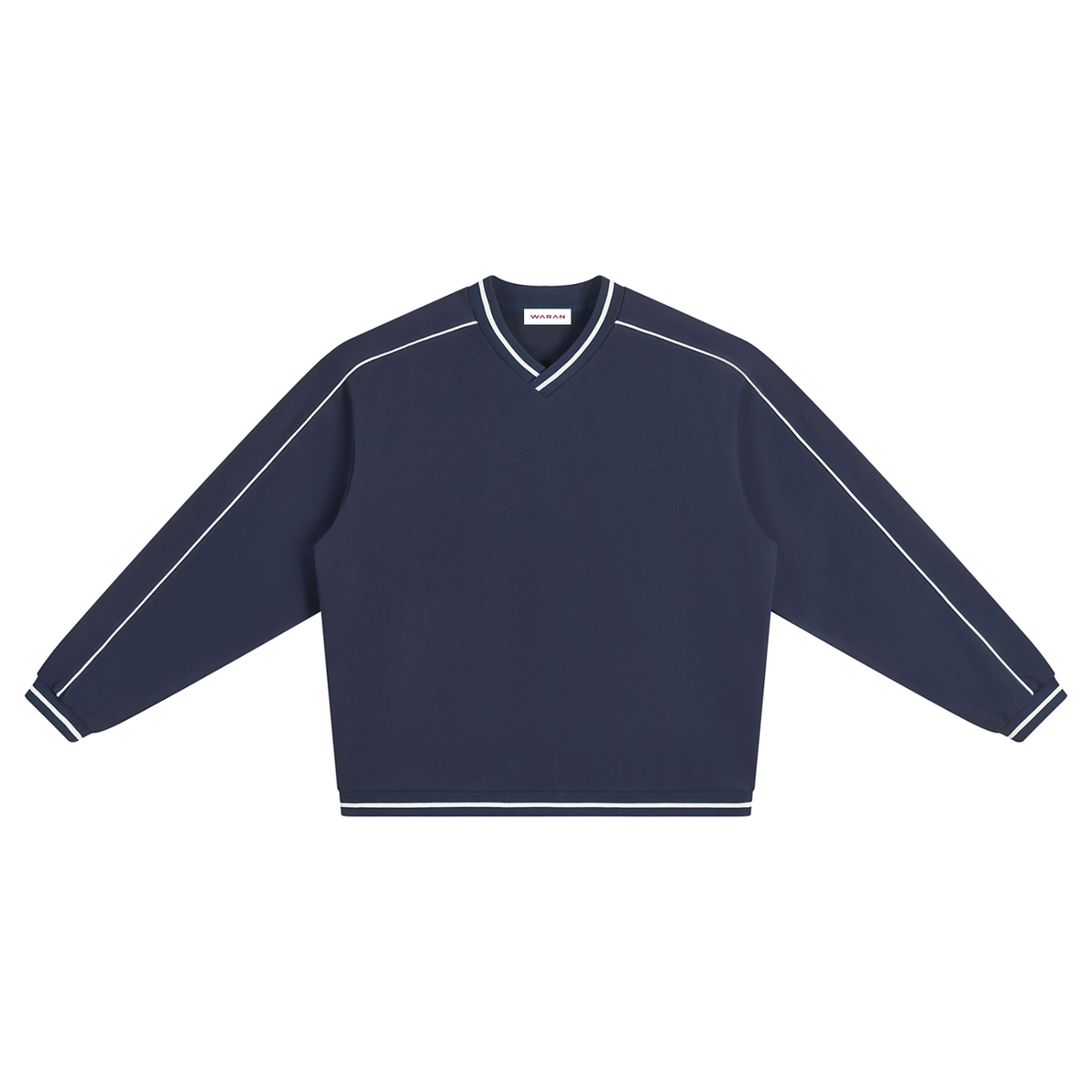 Unisex Color Block V-Neck Sweatshirt