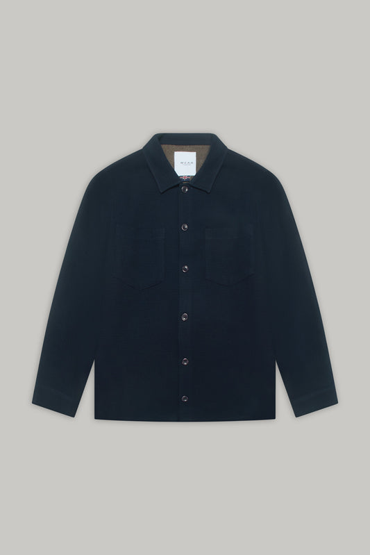 Bart Long Sleeve Shirt - Navy Malta