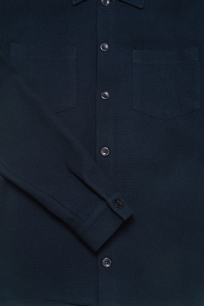 Bart Long Sleeve Shirt - Navy Malta