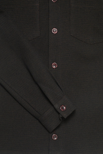 Bart Long Sleeve Shirt - Chocolate Malta