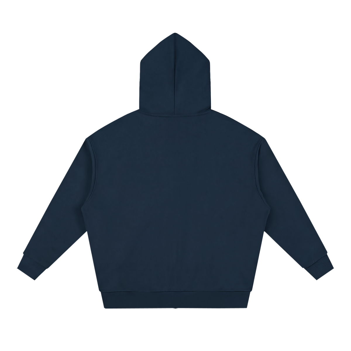Waran Unisex Loose Solid Full Zip Hoodie