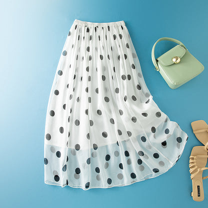 A-line hanging long skirt