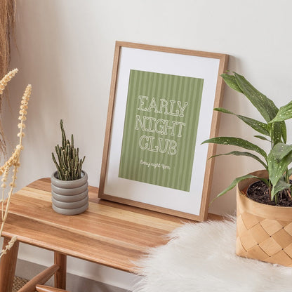 EARLY NIGHT CLUB GREEN PRINT
