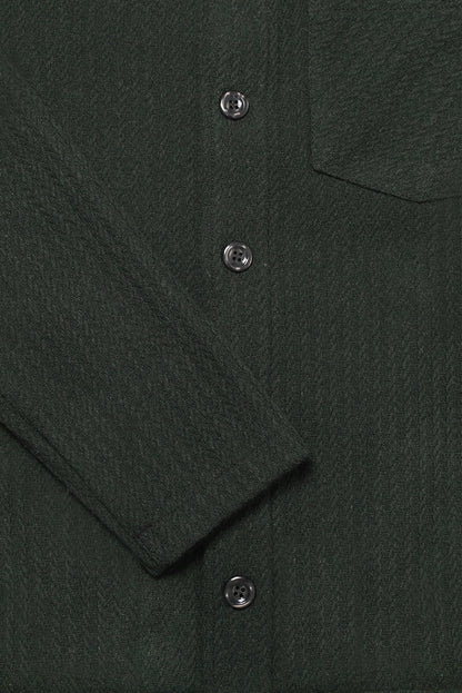 Theydon Overshirt - Olive Waffle