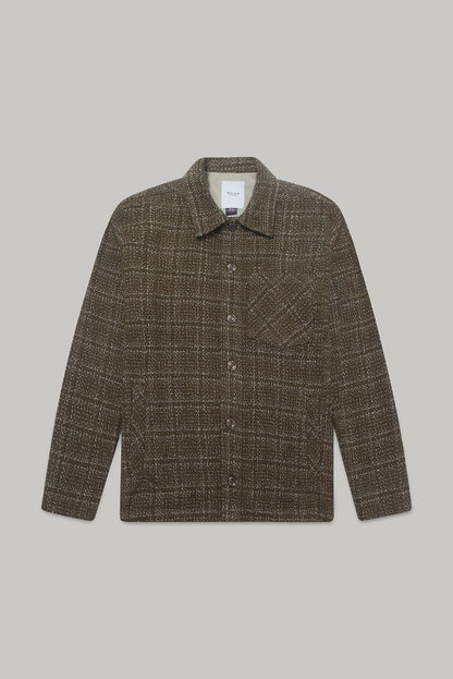 Theydon Frame Overshirt - Mocha / Ecru