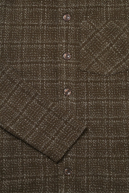 Theydon Frame Overshirt - Mocha / Ecru