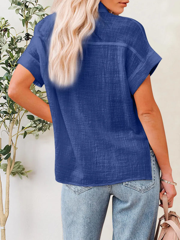 Chemise boutonnée à manches courtes
