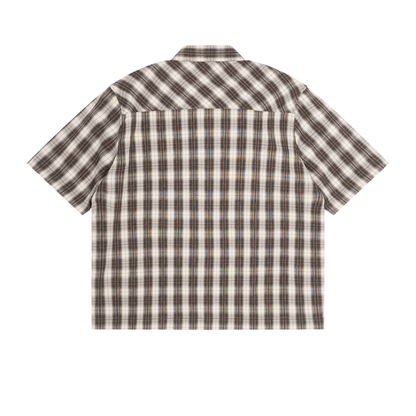 Unisex Boxy Plaid Short Sleeve Shirt
