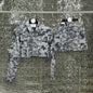 autumn new jacket with high waisted shorts set