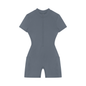 Women's Quarter-Zip Short Sleeve Romper