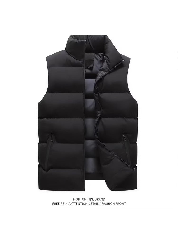 Casual Loose Warm Men's Vest with Fleece Lining
