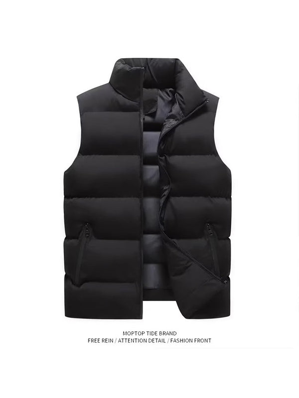 Casual Loose Warm Men's Vest with Fleece Lining