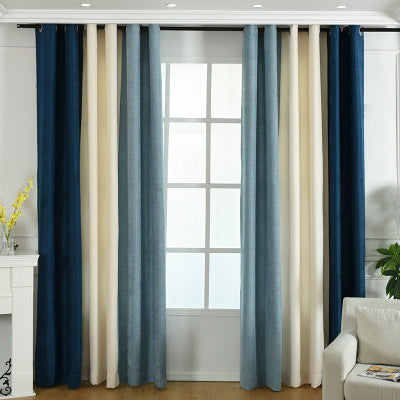 Rideau en chenille uni simple, couture directe usine, rideau occultant, rideaux finis pour salon et chambre à coucher.