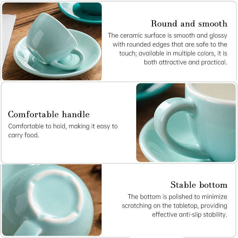 Nordic Minimalist Ceramic Coffee Cup Set – 300ml