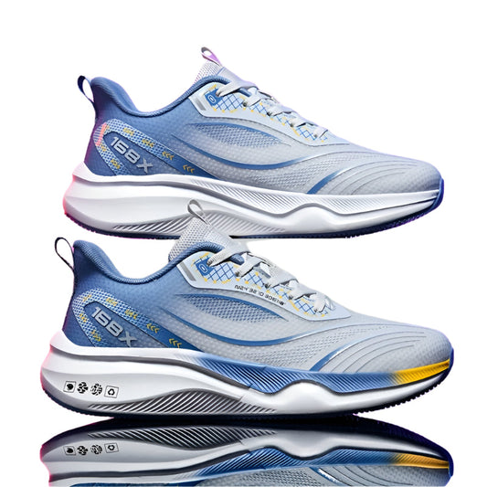 Chaussures de course pour hommes grandes tailles printemps et été en maille, dotées d'une maille tricotée douce et légère respirante avec des semelles absorbant les chocs