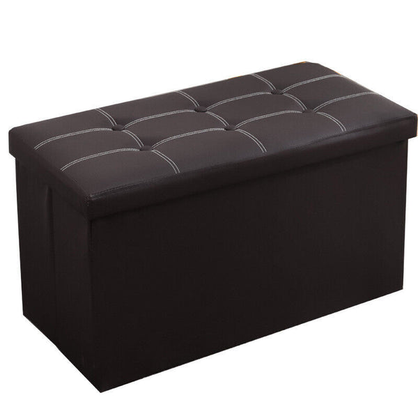 76cm Folding Storage Ottoman Bench