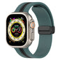 Magnetic Buckle Striped Two-tone