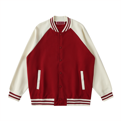 Waran Two Tone Raglan Sleeve Varsity Jacket