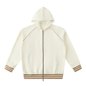 Striped Trim Zip-Up Hoodie 380GSM