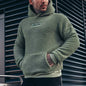 Men's Plush Hoodies Sweatshirt With Big Pocket Fashion Long-sleeved Pullover Hooded Top Solid Clothing