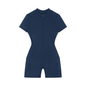 Women's Quarter-Zip Short Sleeve Romper
