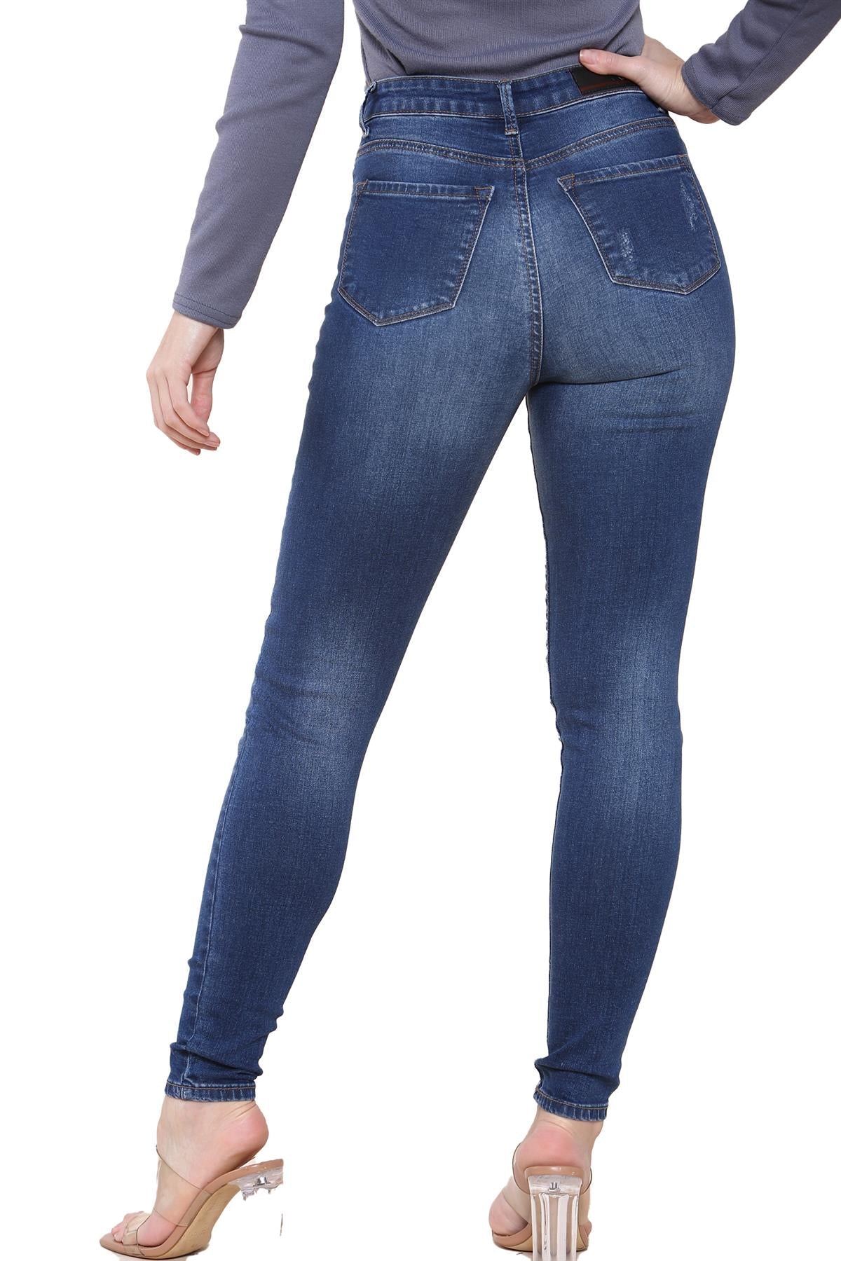 Enzo Jean Skinny Femme Slim Stretch Nouveau Pantalon en Jean Taille UK