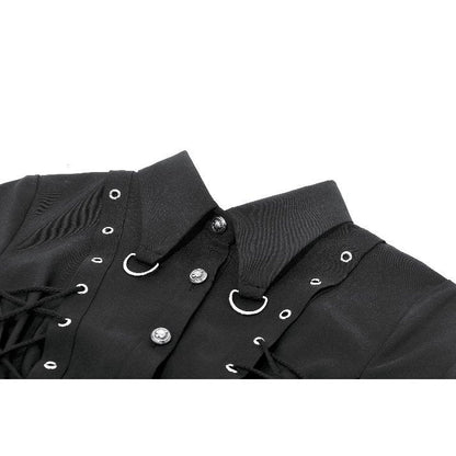Dark in Love Ruptured Lace-Up Punk Shirt