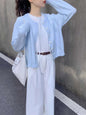 Single-Breasted Knit Cardigan Top