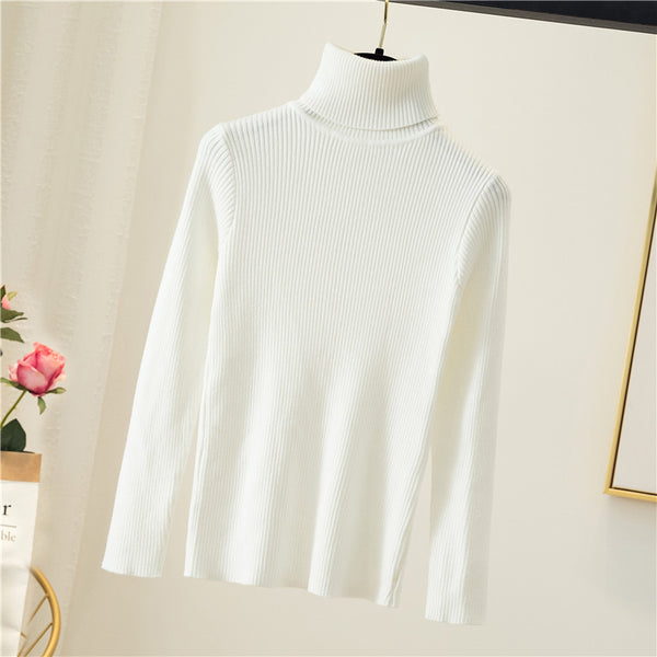 Tight pullover turtleneck sweater for women - Stuffs & Savers