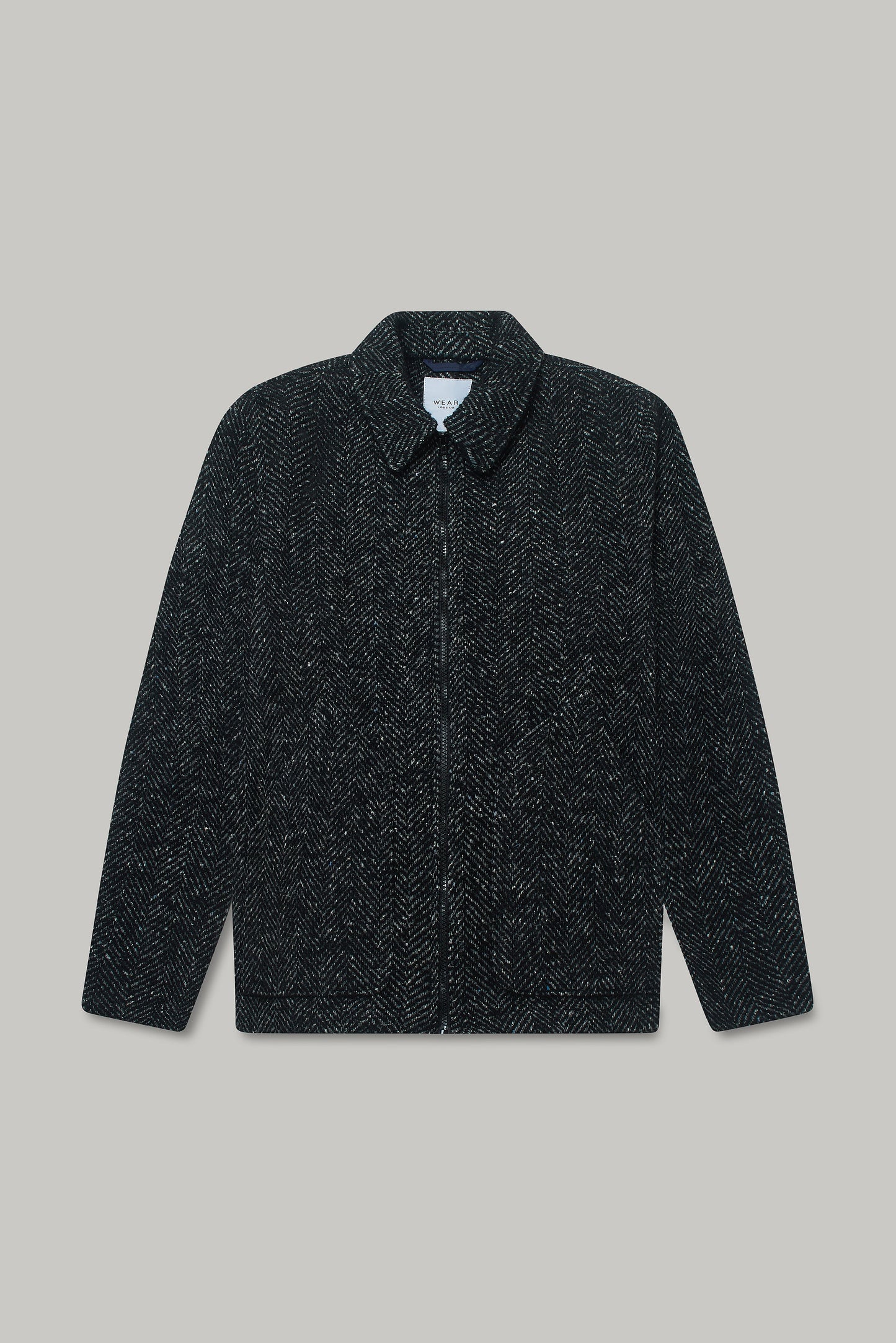 Colt Zip Shacket Unlined - Black & White Hatch