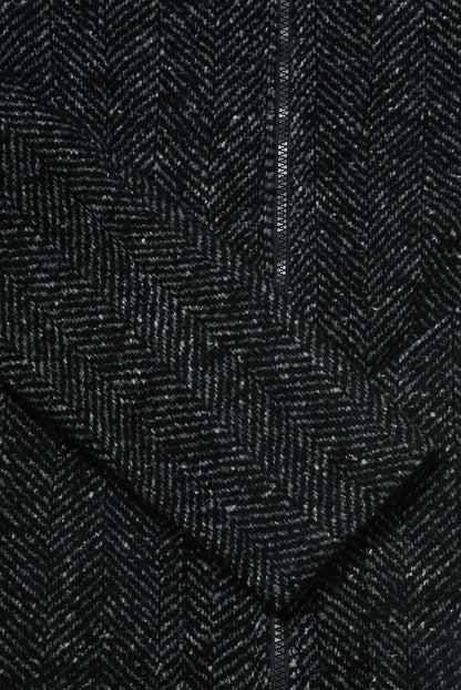 Colt Zip Shacket Unlined - Black & White Hatch