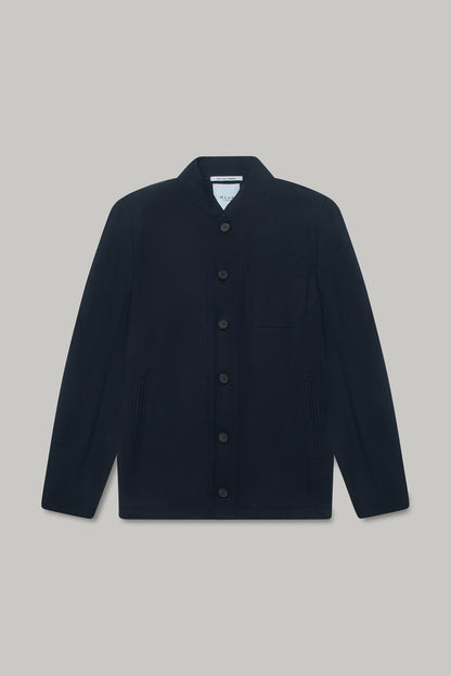 Aldgate Shacket - Navy Cashmere Wool