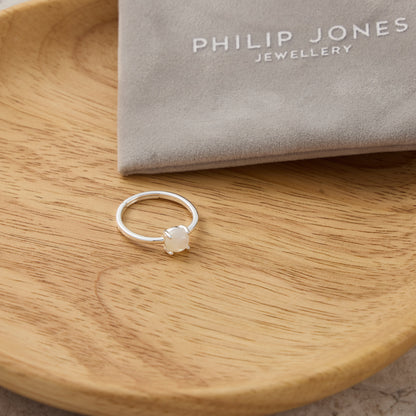 Mother of Pearl Adjustable Ring with Quote Card