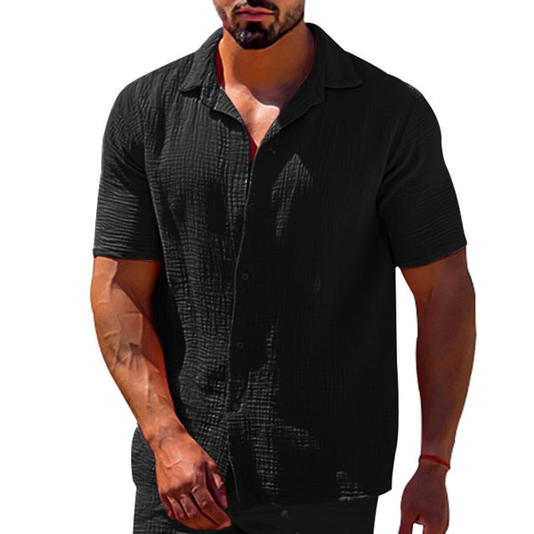 Mens open collar Linen Shirts
