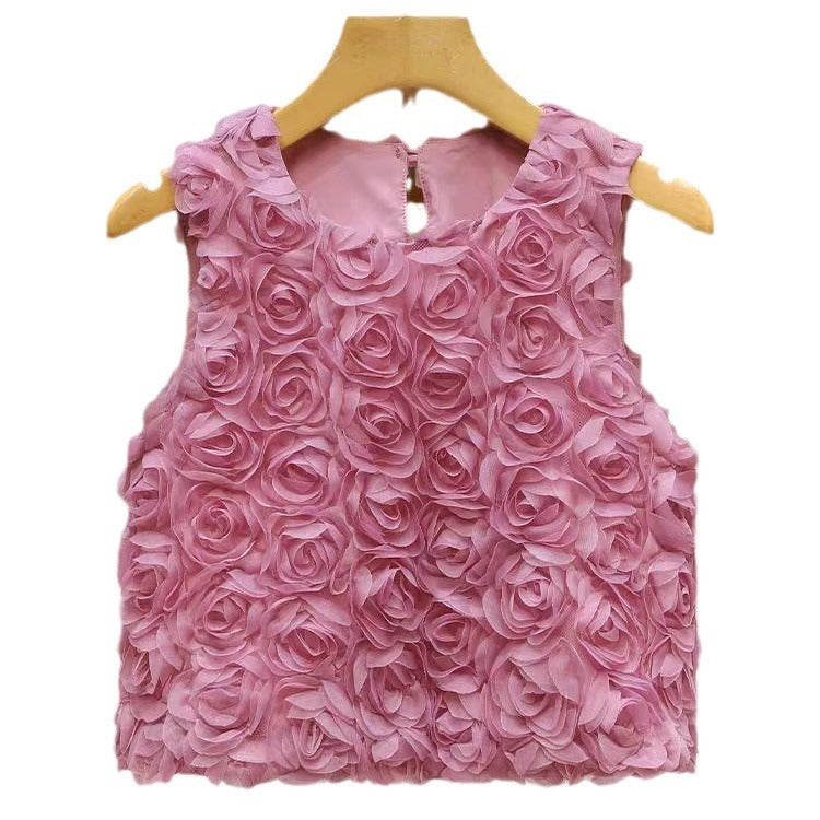 Women's Sleeveless Vest Short Loose Top