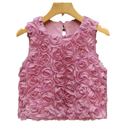 Women's Sleeveless Vest Short Loose Top