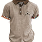 Chemise décontractée à manches courtes pour homme avec imprimé tête de taureau numérique 3D, détails boutonnés, col à revers - Vêtement de mode d'extérieur