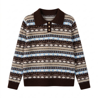 Striped long sleeved sweater