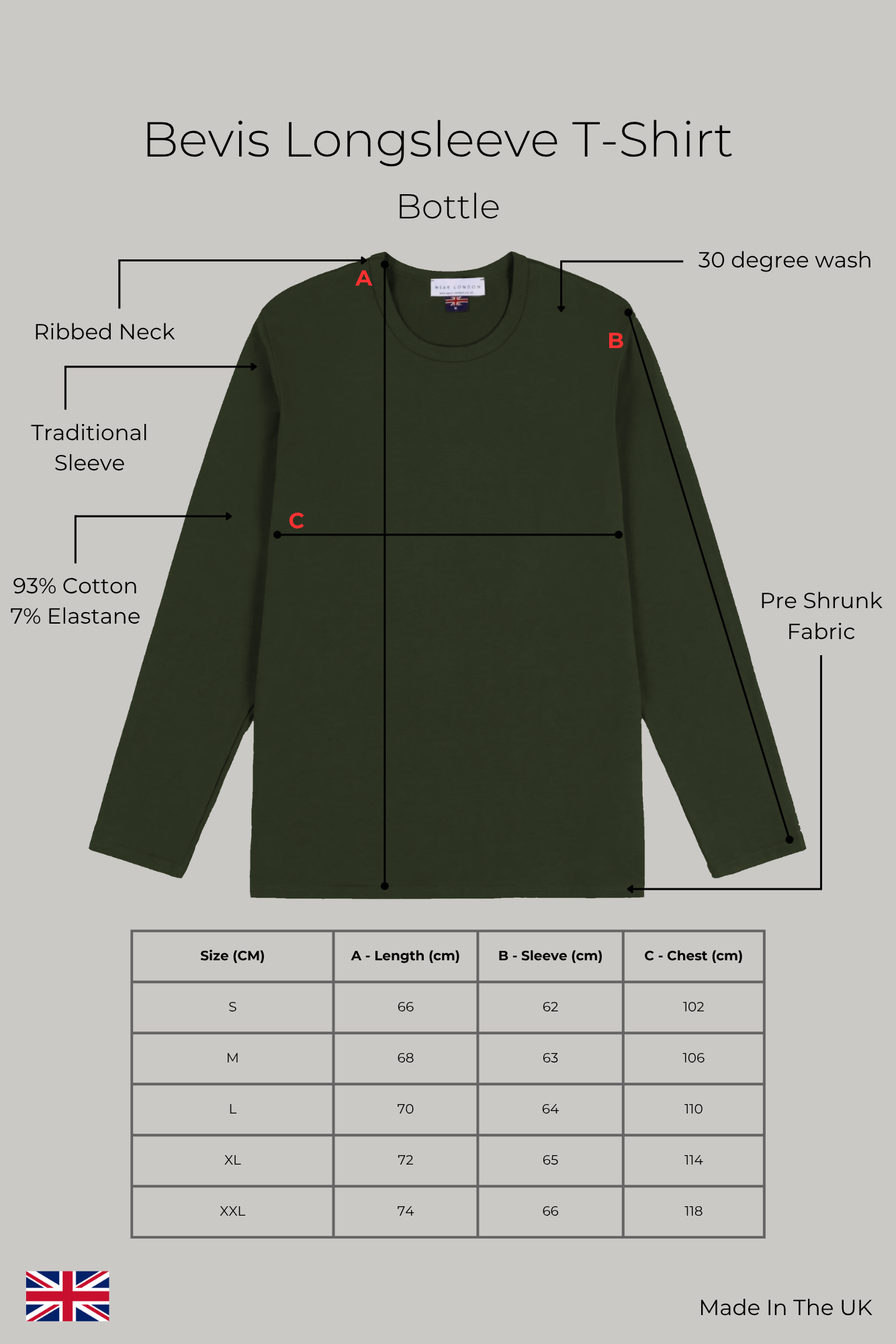 Bevis Long Sleeve Cotton T-shirt - Bottle