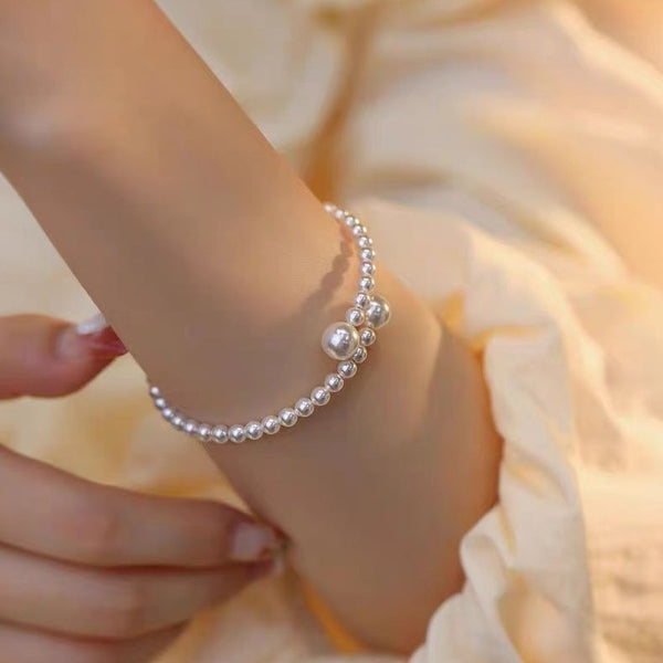 Bracelet vintage de perles de luxe léger pour femme