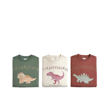 Children's Ins Korean Cartoon Dinosaur Sweatshirt