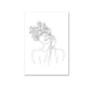 Abstract Botanical Canvas Drawing Style Home Decor