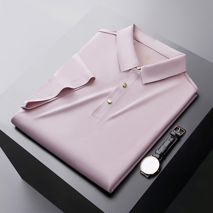 Seamless Adhesive Non-ironing Short-sleeved Polo Shirt