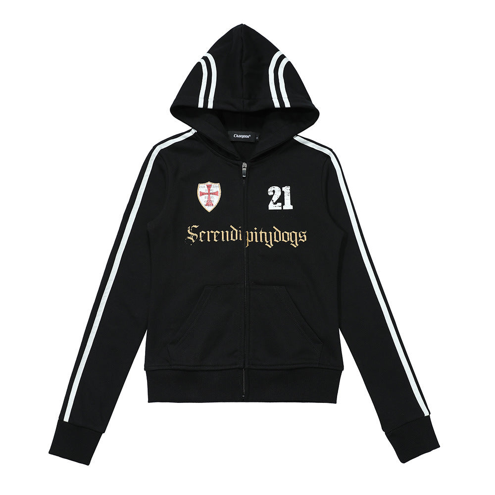 Color-Block Zip-Up Hoodie