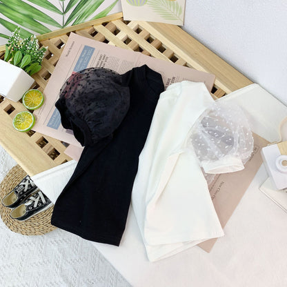 Children's Trumpet Sleeve Top Bottoming Shirt