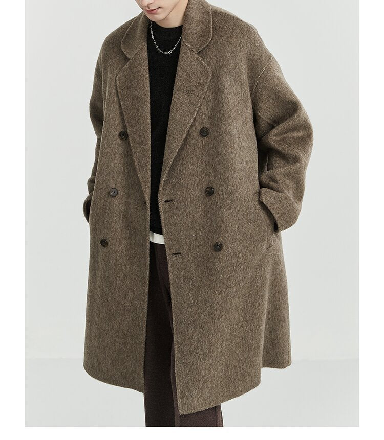 Double-sided Woolen Coat Men's Mid-length