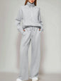 Half Zip Long Sleeve Top and Pants Set