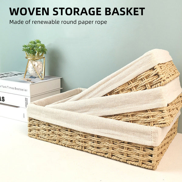 Wicker Storage Basket 3pcs